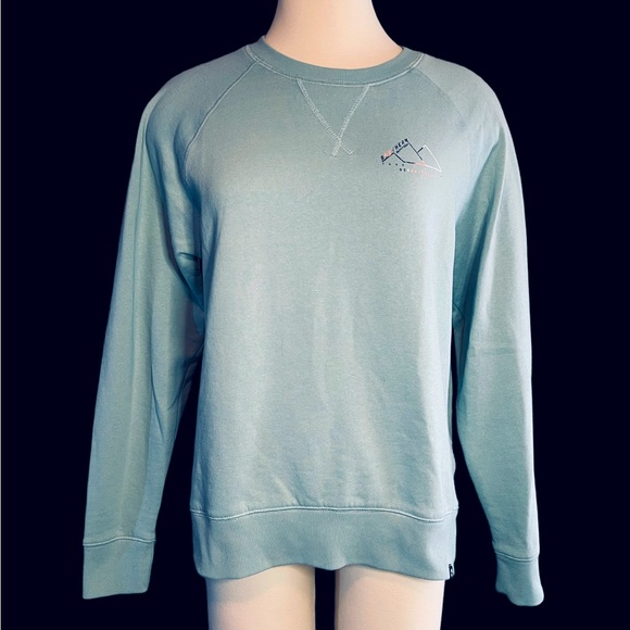 Ocean+Coast Tops - Ocean + Coast Size S Aqua Blue Green Sweatshirt Long Sleeve Shirt Top